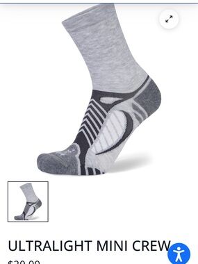 Balega Performance Crew Socks - Gray/Black
